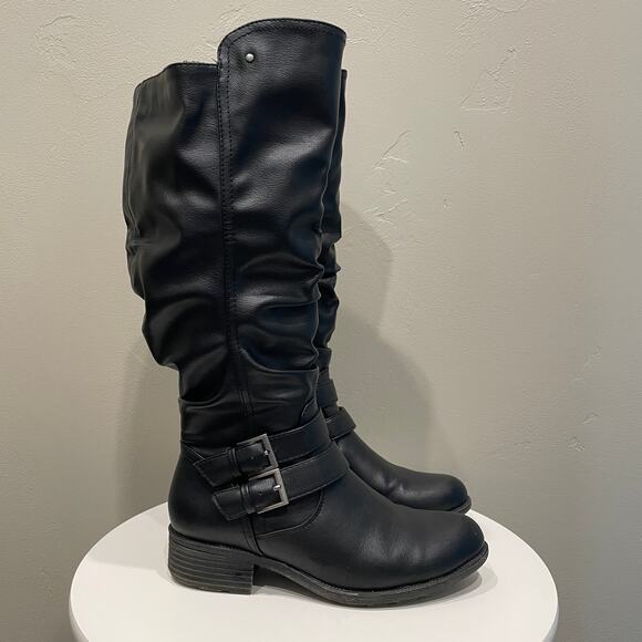 Baretraps Partay Riding Boot Wide Calf in Black - Size: 7.5 W - Picture 2 of 8